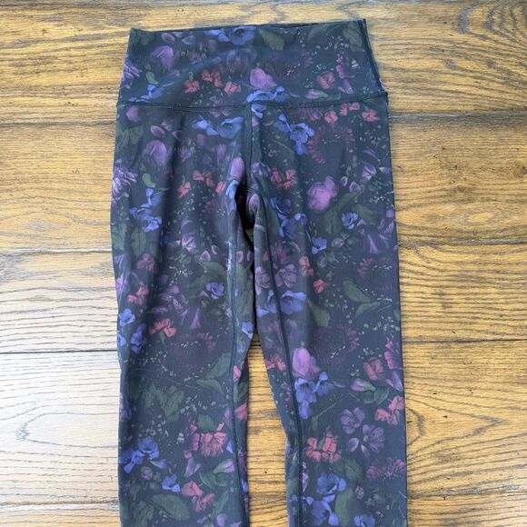 Lululemon Wunder Under Hi Rise Black Floral - Picture 4 of 12